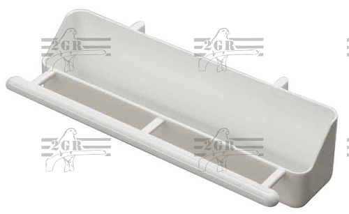 2GR White Open Plastic Trough Feeder - art 3 - 2GR - Cage Accessory - Finch and Canary Supplies