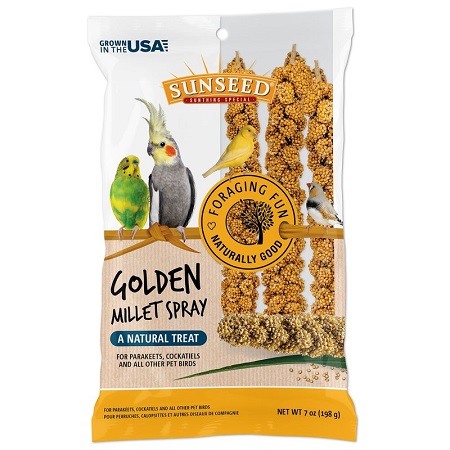 Sunseed Golden Millet Spray one of the most nutritious grains you can give to your bird - Bird Food - Seed - Bird Supplies